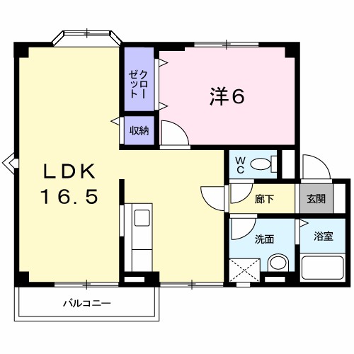 プラドール田川 204号室 間取り