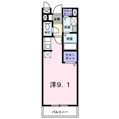 プルメーリア 205号室 間取り