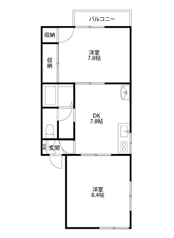 レジェンドW 202号室 間取り