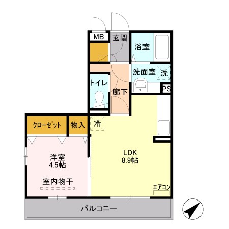 ブライトリー 207号室 間取り