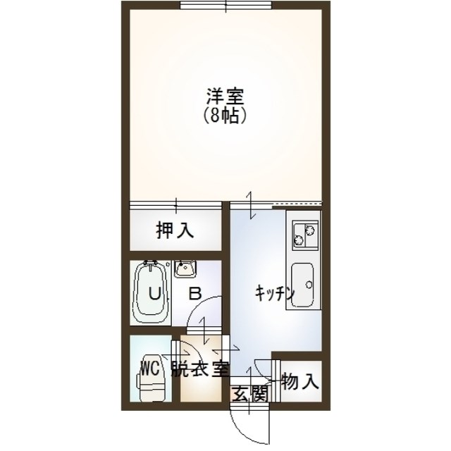タウンハウス白山 A-6号室 間取り