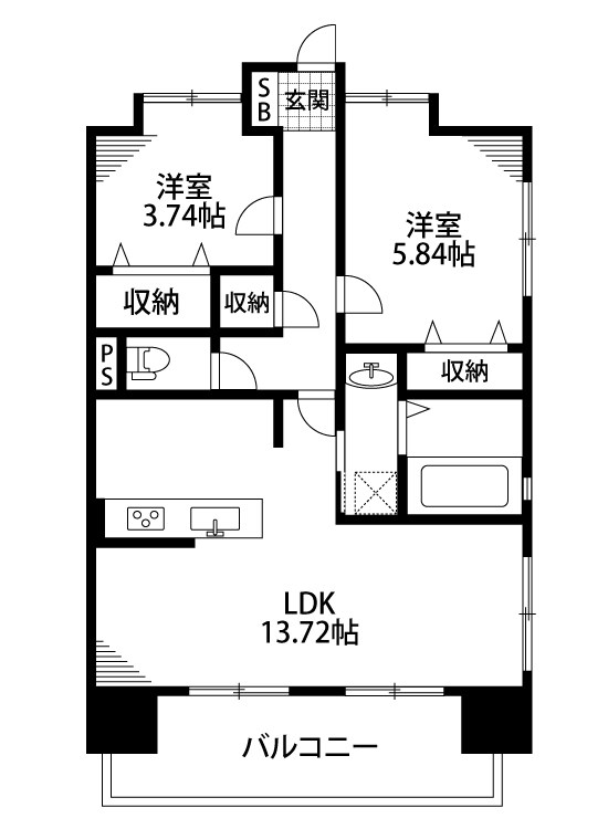 モーント米山弐番館 301号室 間取り