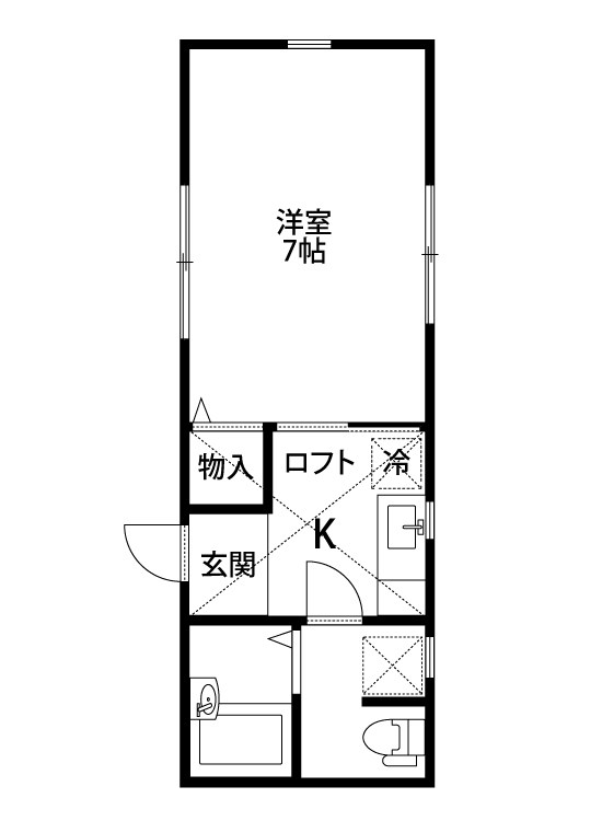 アルビ関屋本村 5号室 間取り
