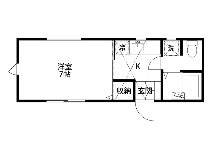 アルビ関屋本村 5号室 間取り