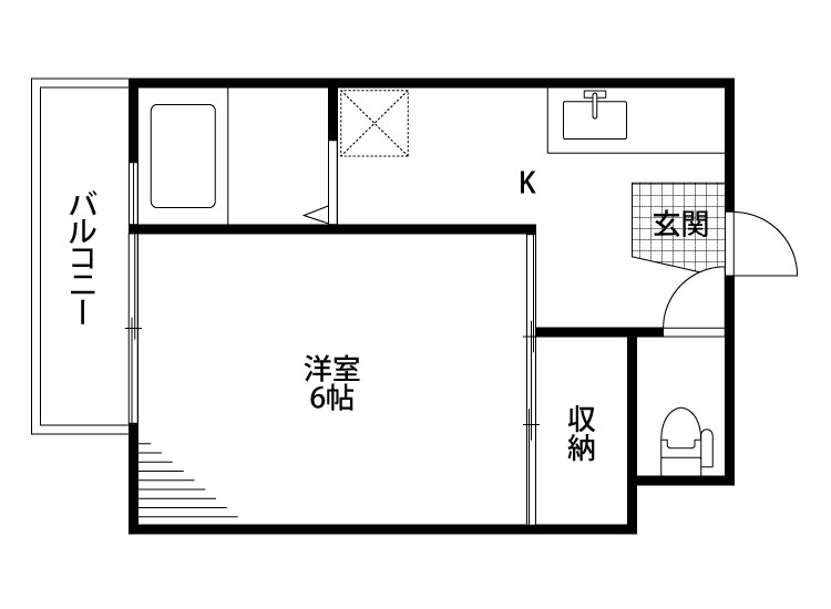 スカイパレス 303号室 間取り