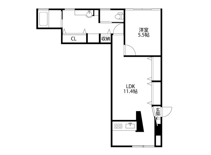 The　Soft 102号室 間取り