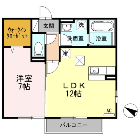 クラデス 101号室 間取り