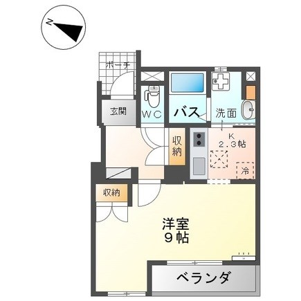 クレセール 102号室 間取り