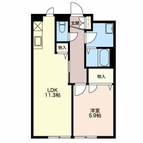 ベレオ南笹口Ⅰ 301号室 間取り