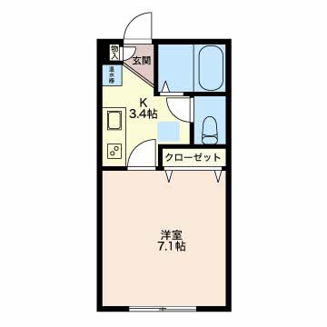 ベルテ米山 103号室 間取り