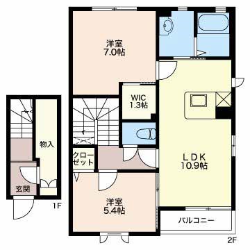エルスールB 202号室 間取り