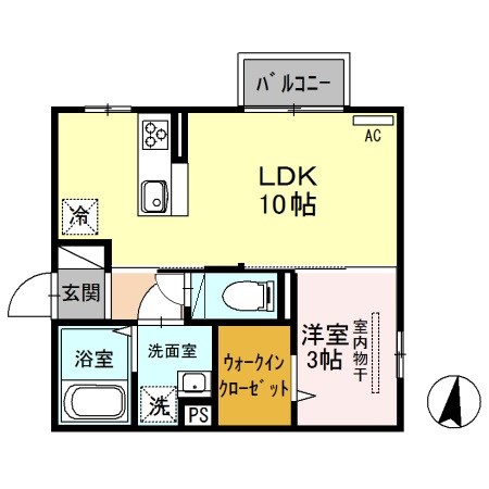 スマルト 201号室 間取り