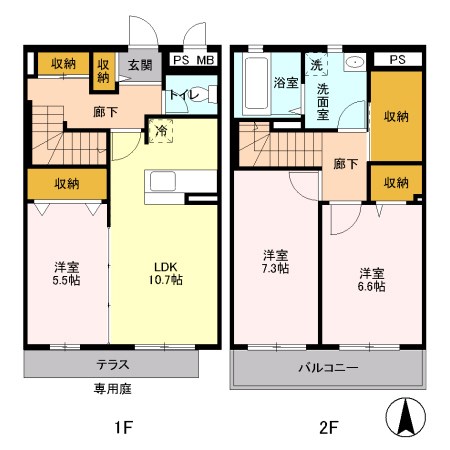 ウィンド・フィル 103号室 間取り