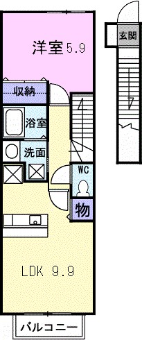 アクア　ディ　ジオ 203号室 間取り