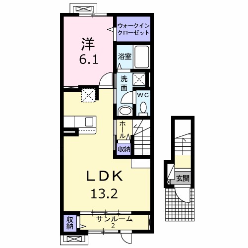 ココル 202号室 間取り