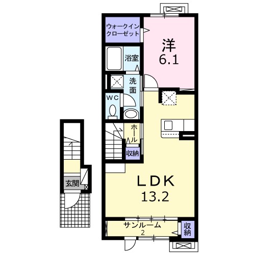 ココル 203号室 間取り