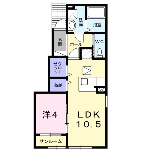 ナミールⅡ 101号室 間取り