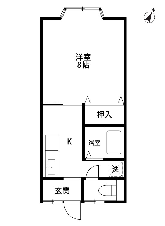 プレミール 102号室 間取り