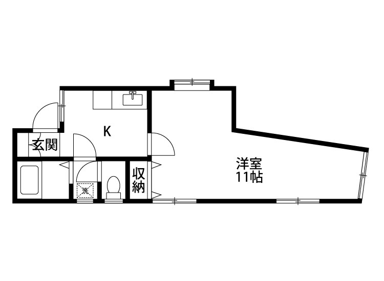 スリーハイツ 206号室 間取り