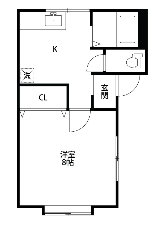 トライサークルズ 201号室 間取り