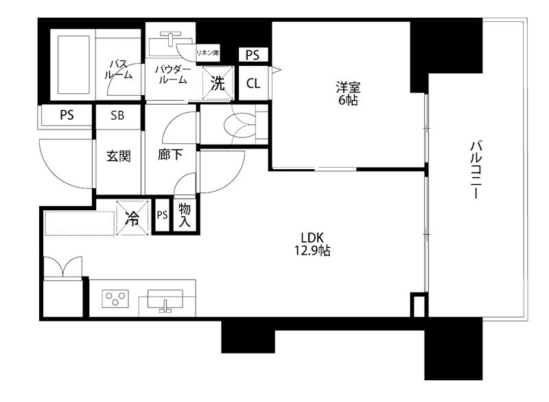 ザ・プレミア新潟駅万代 807号室 間取り
