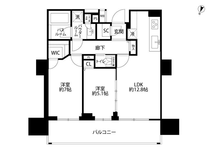 ザ・プレミア新潟駅万代 1510号室 間取り