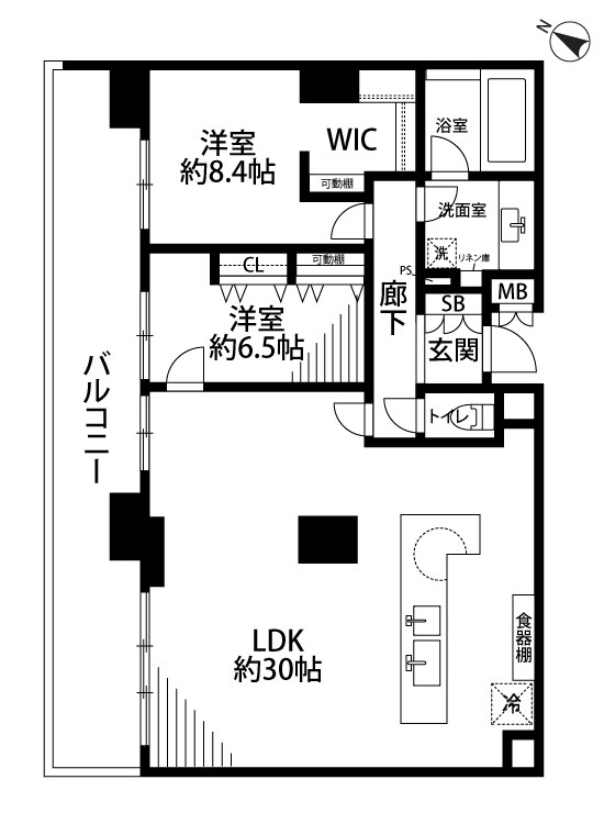 ザ・プレミア新潟駅万代 1911号室 間取り