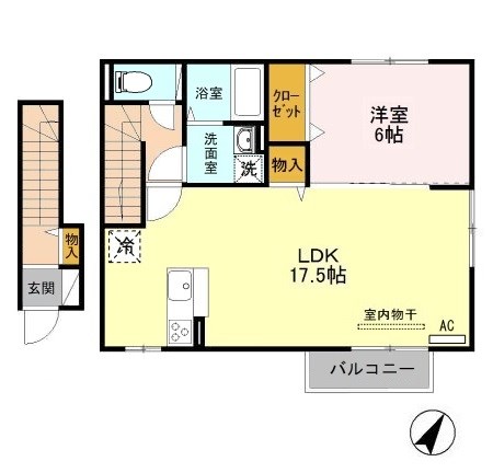 クリプトンB 202号室 間取り