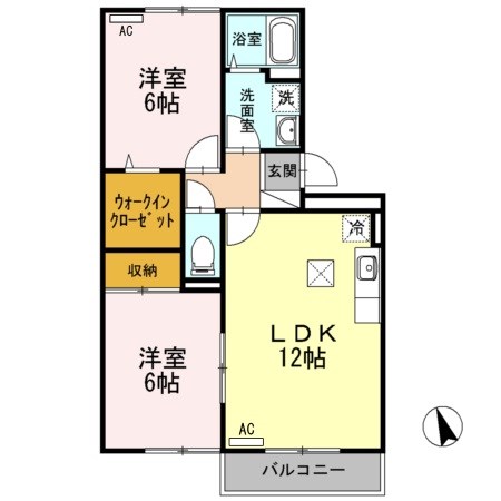 ロイヤルガーデン D102号室 間取り