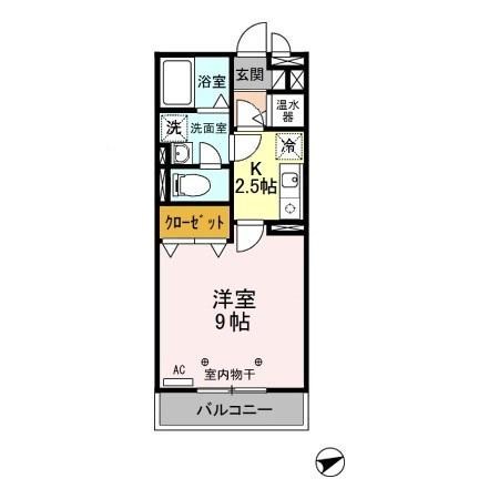 クロイシング 202号室 間取り