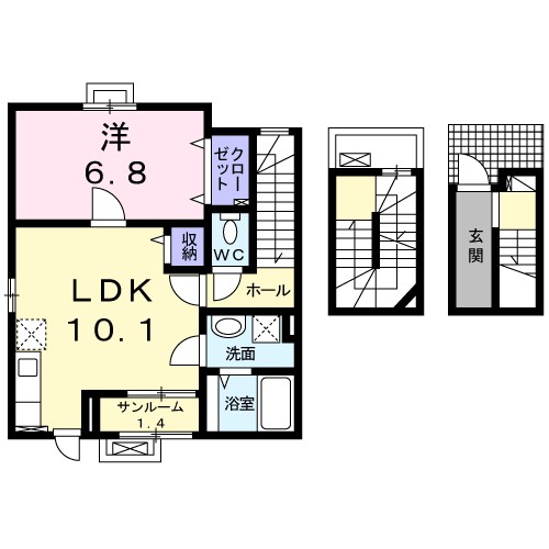 エレガンス 302号室 間取り