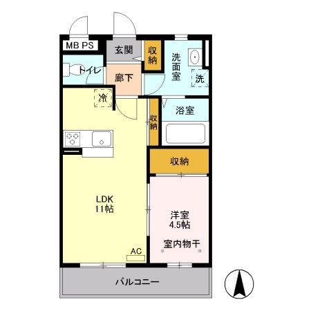 ウィンド・フィル 305号室 間取り