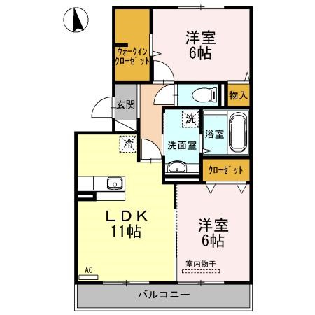 ファミール・カメリア 202号室 間取り