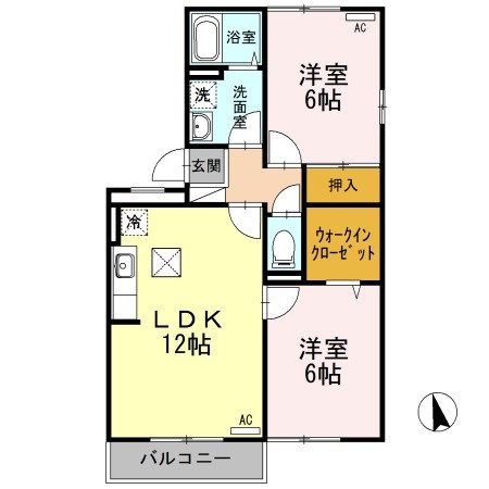 セブンワンテン　C 201号室 間取り