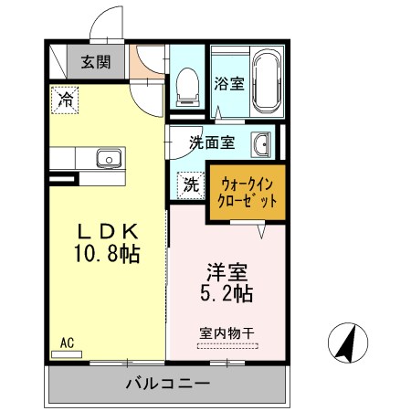 カノン上近江 202号室 間取り