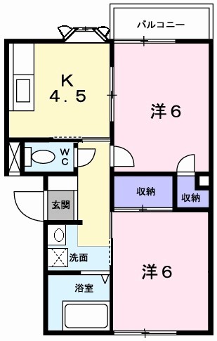 リバティーベルⅠ 104号室 間取り