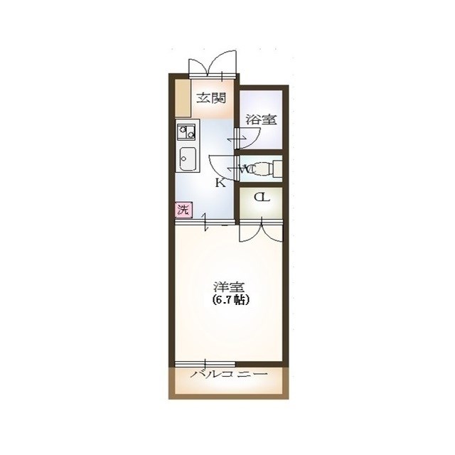 エステート旭町 203号室 間取り