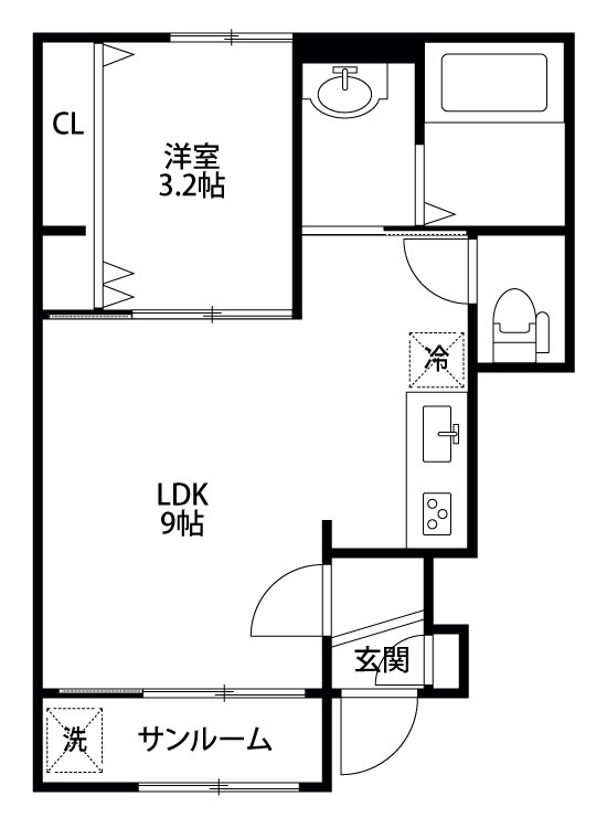 CASA LIBERTA Ⅰ 102号室 間取り
