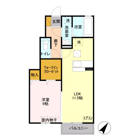 シエスタⅢ 102号室 間取り