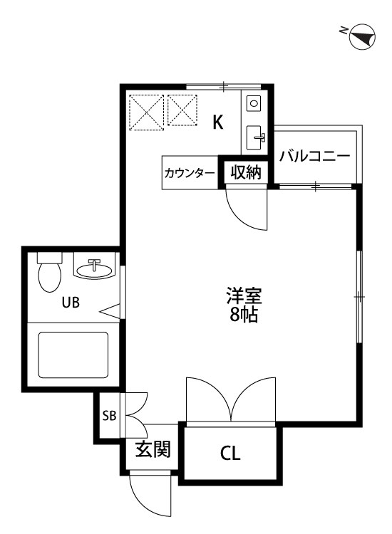 バードモアハイツ 102号室 間取り