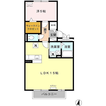 メイプルリーフ 105号室 間取り