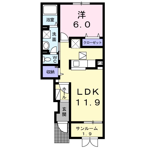 ブライト・ヴィラⅡ 103号室 間取り