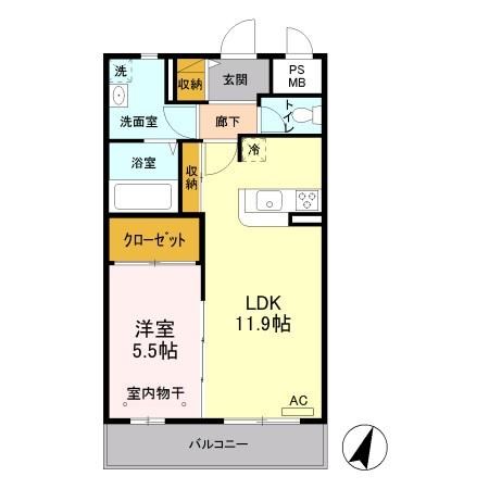 セリージャデトーア 103号室 間取り