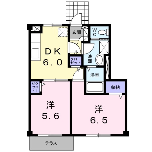 コンフォートＢ 102号室 間取り