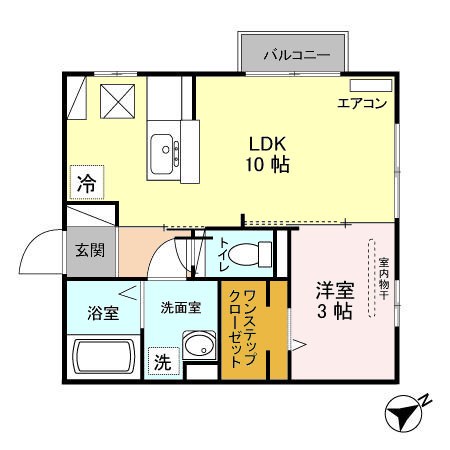 カンターロA 101号室 間取り