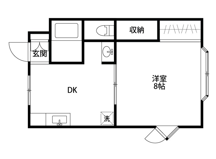コーポカレン 101号室 間取り