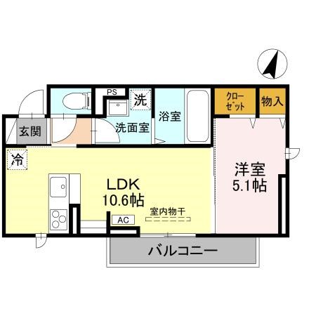 CLASSEUM幸西　Ⅲ 202号室 間取り