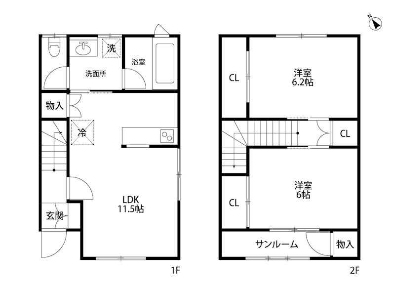 ヴァッフェル有明大橋 D号室 間取り