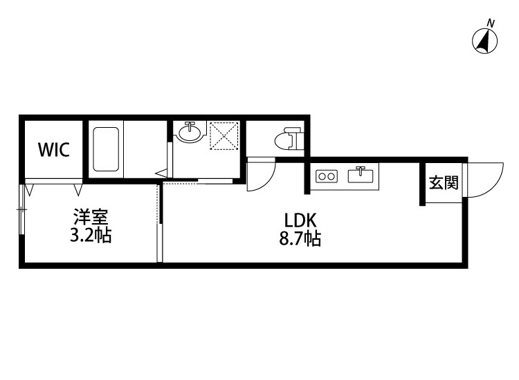 キーウエスト鐙 106号室 間取り