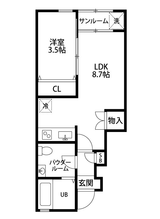 カルムアヴェニュー 105号室 間取り
